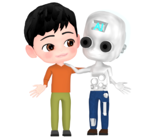 Aiと友達のイラスト