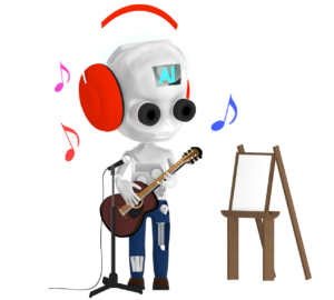 人工知能が音楽を作るイラスト