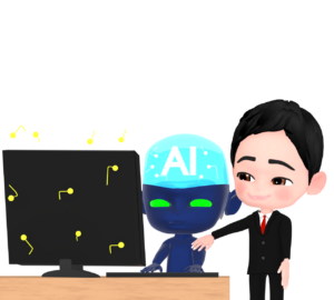 人工知能に仕事を任す人のイラスト