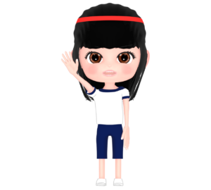 選手宣誓をする女子生徒のイラスト