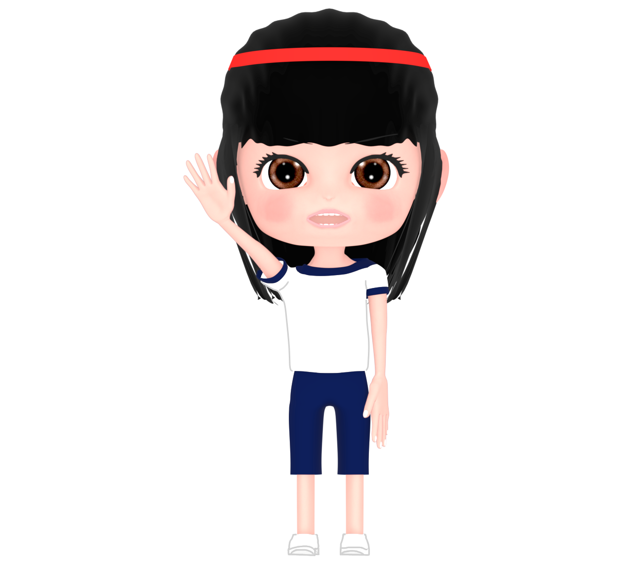 選手宣誓をする女子生徒のイラスト