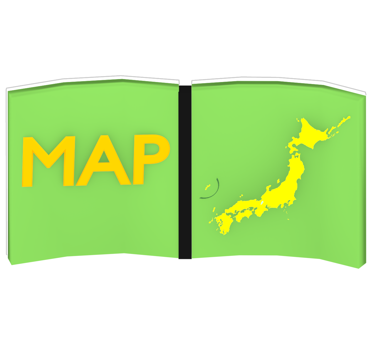 地図帳のイラスト
