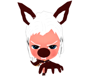 襲い掛かる狼男のイラスト