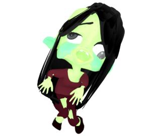 襲うゾンビのイラスト