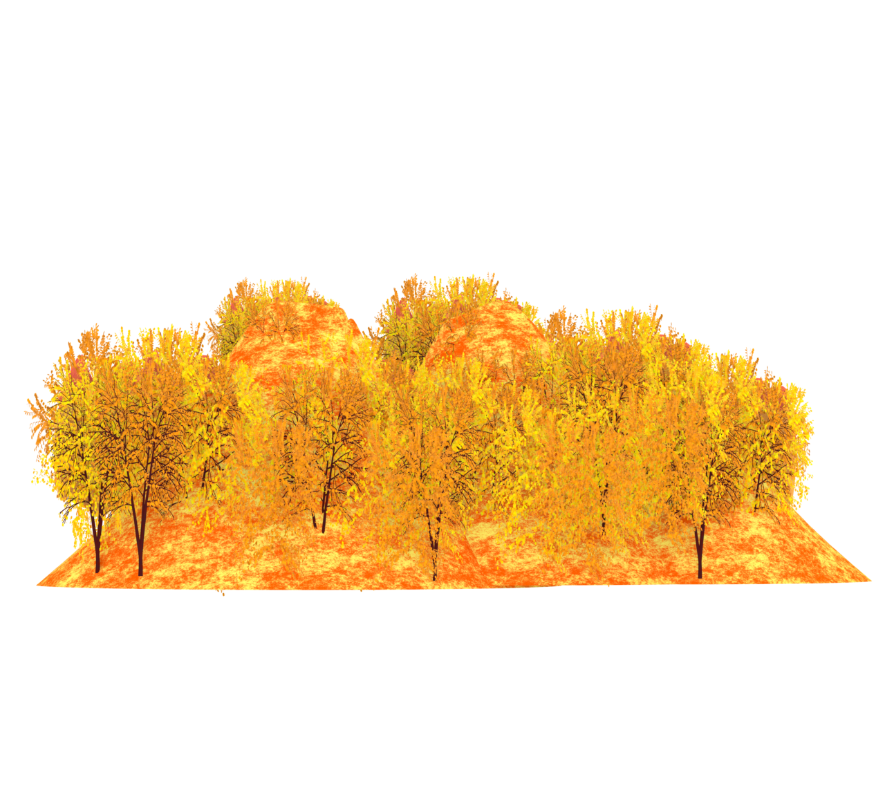 紅葉山の風景イラスト