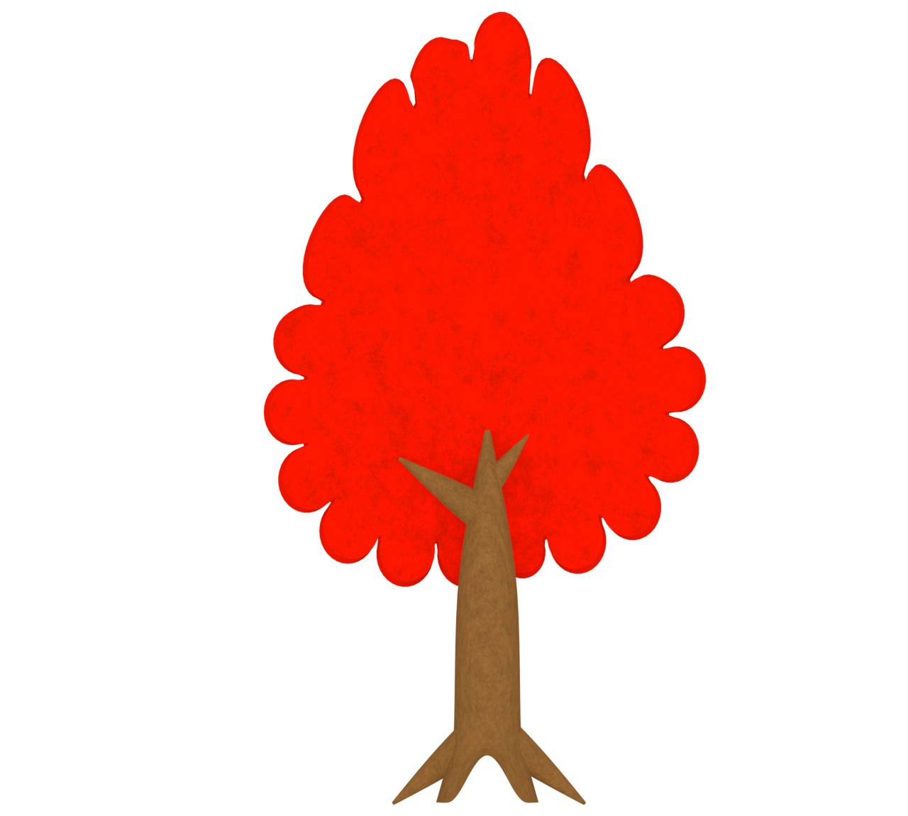 秋の紅葉の木のイラスト