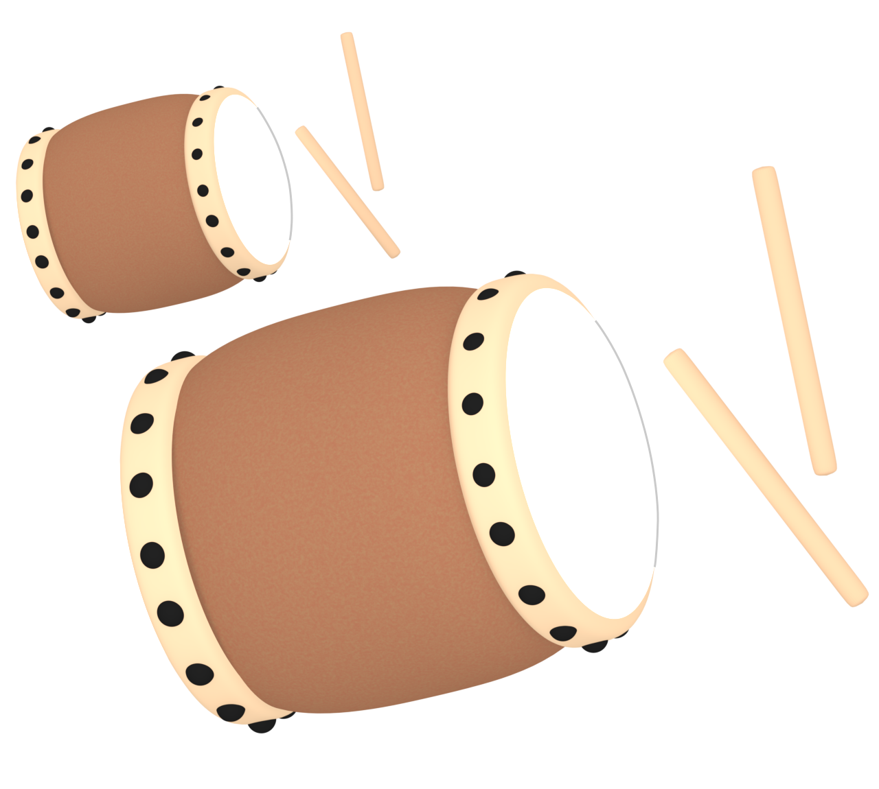 バチとかっこいい和太鼓のイラスト