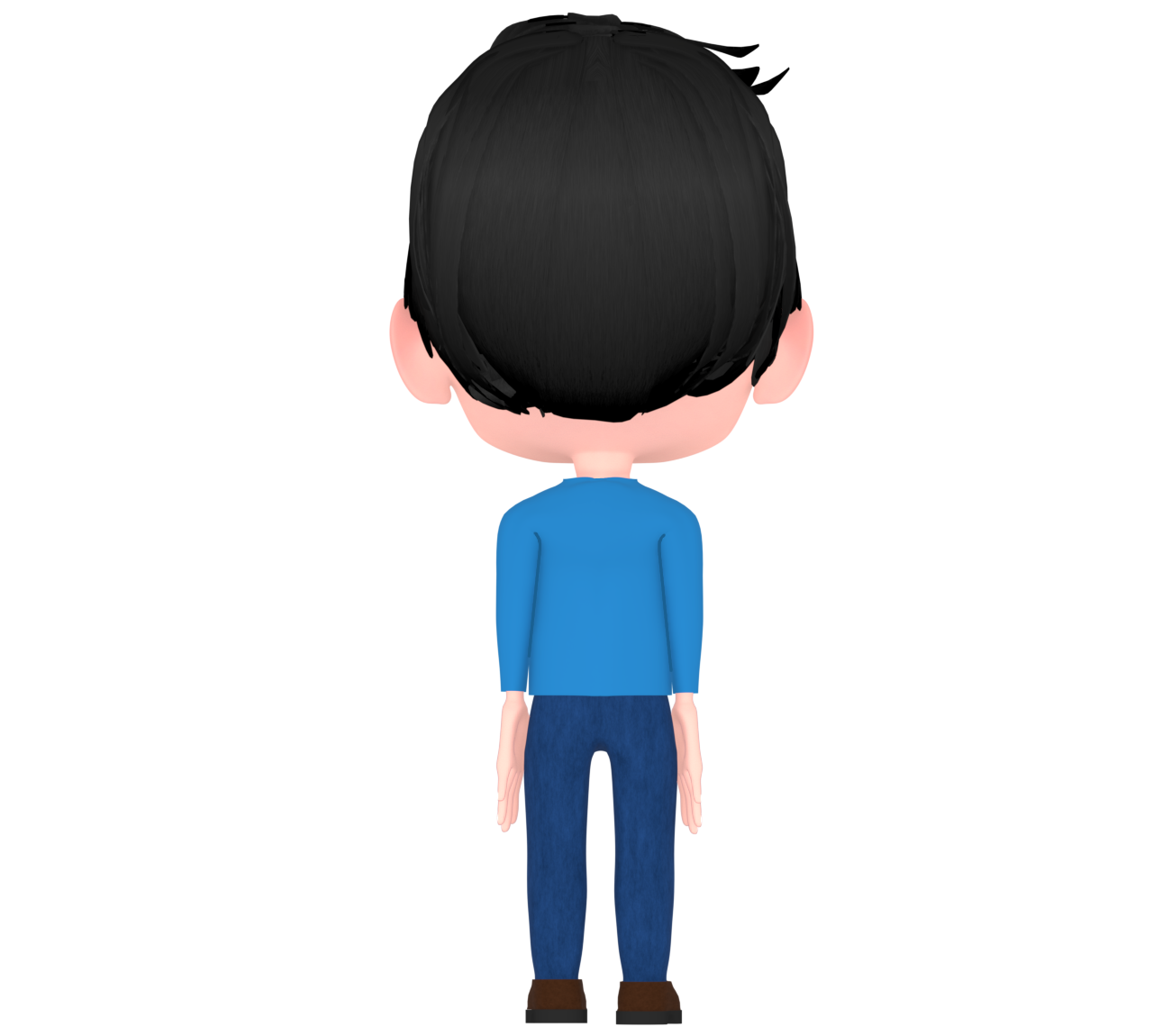 後ろ姿の男性のイラスト