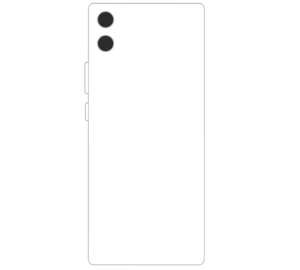 後ろ向きのスマホのイラスト