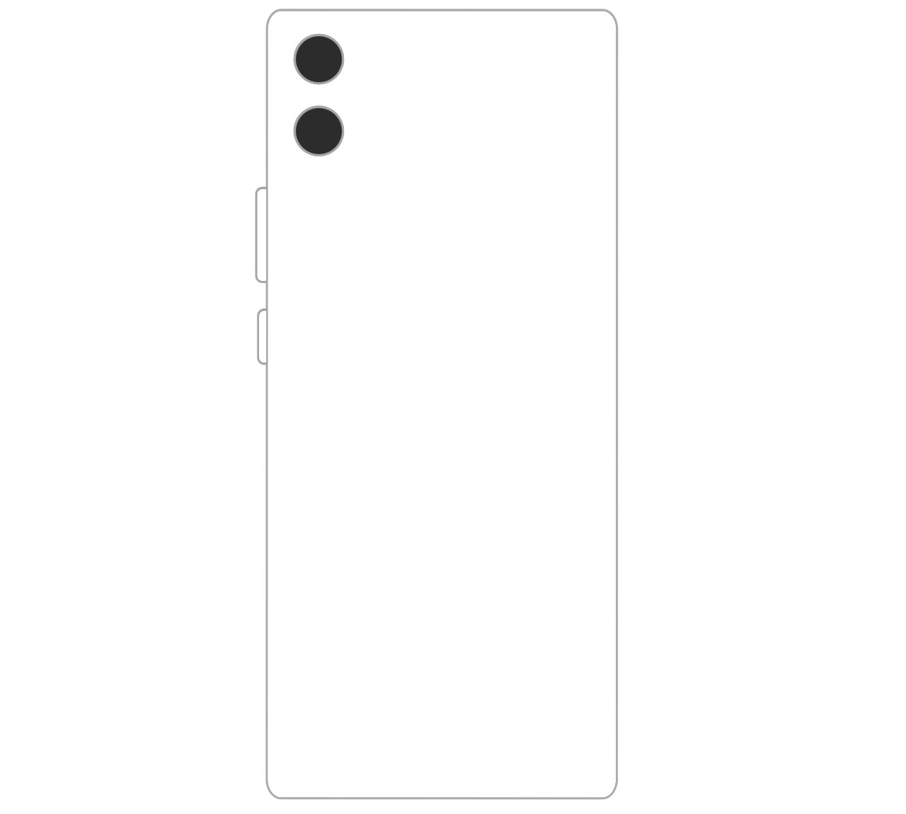 後ろ向きのスマホのイラスト