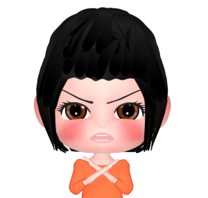 ダメポーズをする女性のイラスト