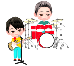 バンドのイラスト（男性）