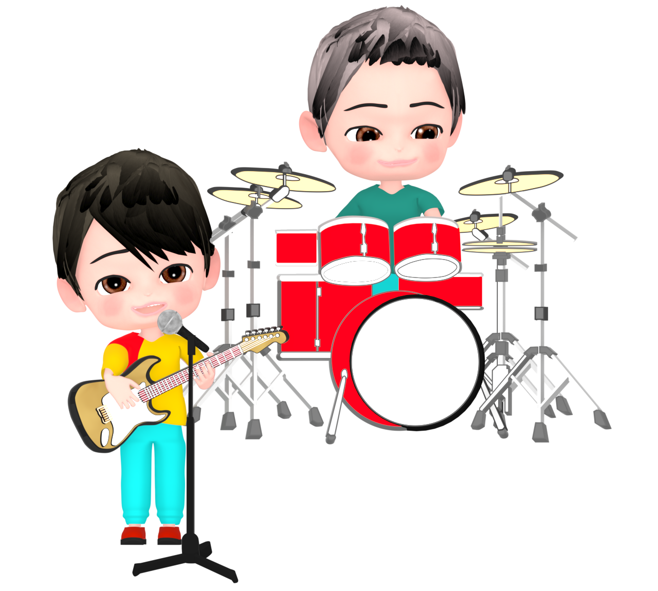 バンドのイラスト(男性) 7 バンドのイラスト(男性)