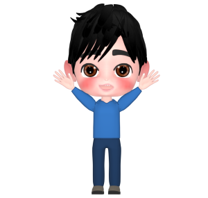 バンザイをする男の子のイラスト