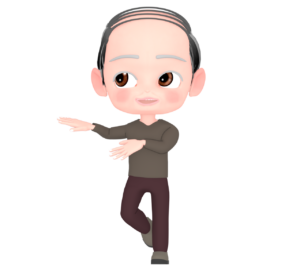 バーコードヘアのおじさんのイラスト