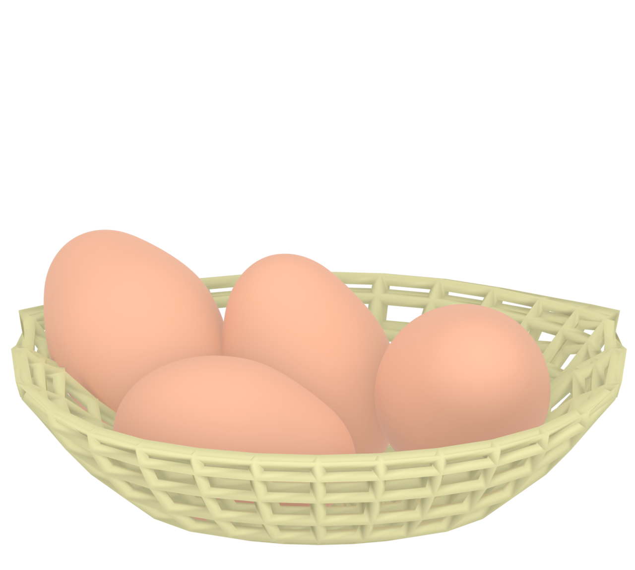 籠に入った温泉卵のイラスト