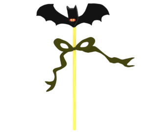 コウモリの飴のイラスト（ハロウィン）