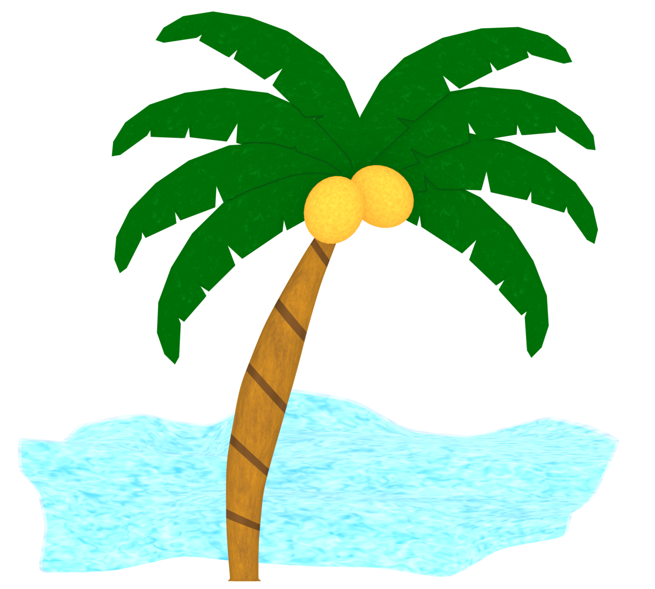 ビーチのヤシの木のイラスト