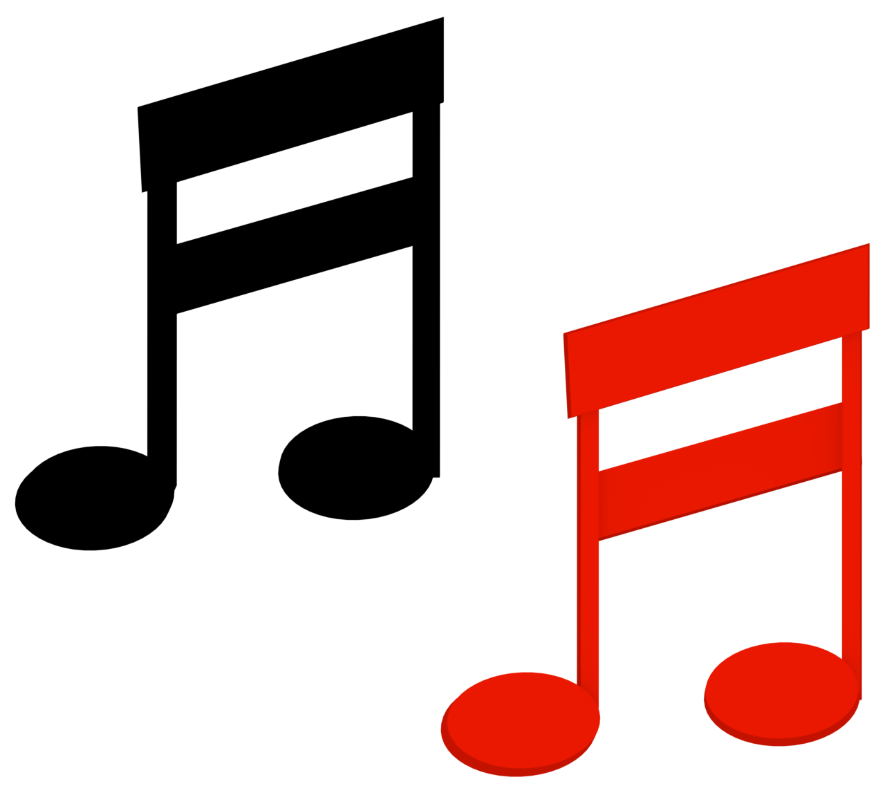 連桁付16分音符のイラスト