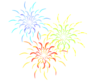 幻想的な打ち上げ花火のイラスト