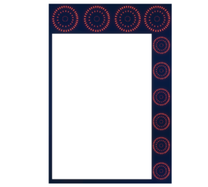 おしゃれな花火のフレーム