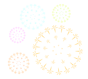 綺麗な打ち上げ花火のイラスト