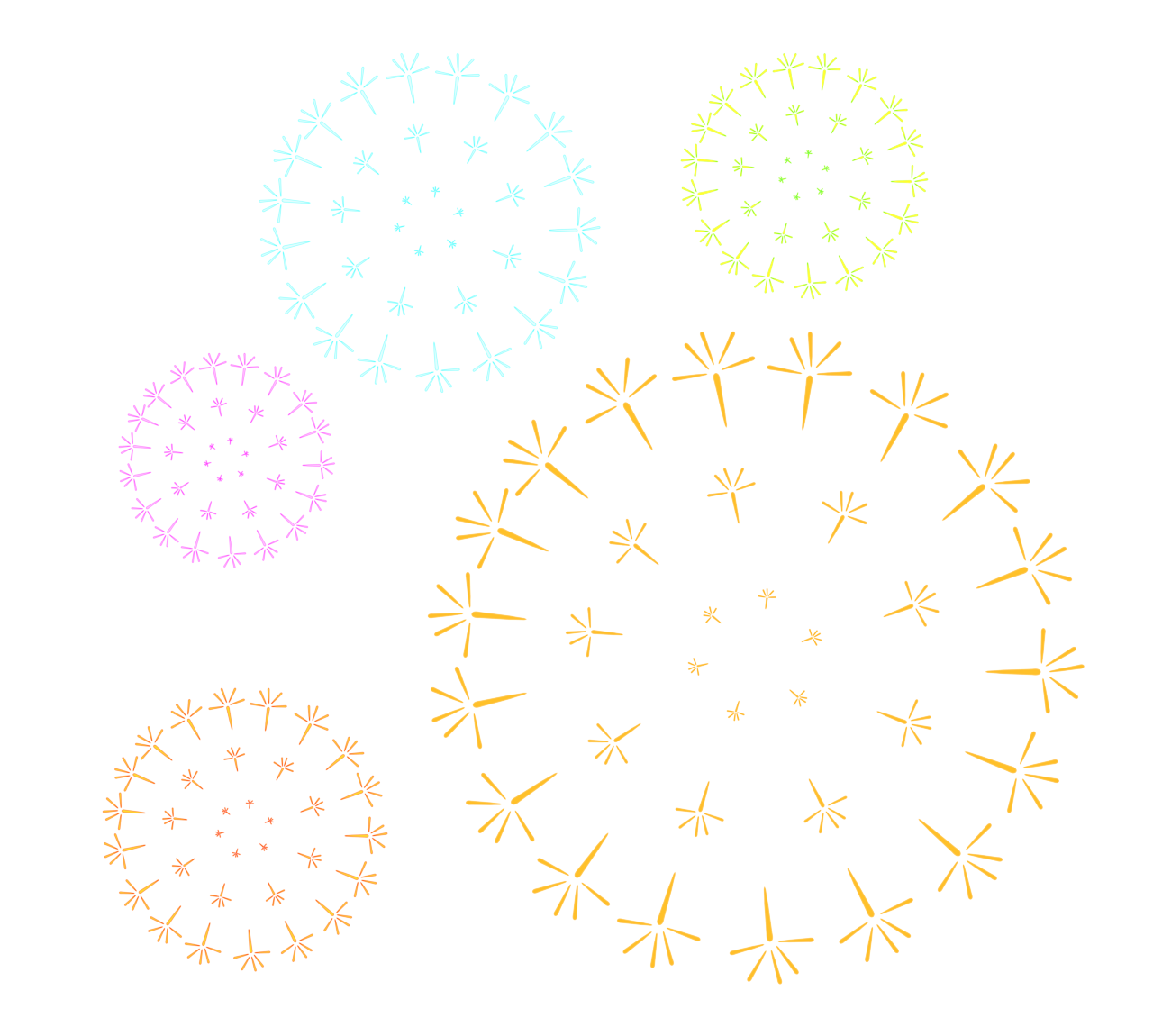 綺麗な打ち上げ花火のイラスト