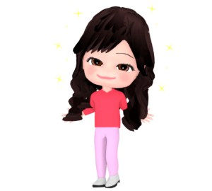綺麗な髪の女性のイラスト