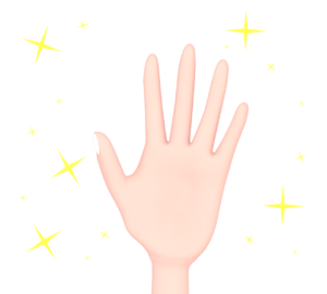 綺麗な左手のイラスト