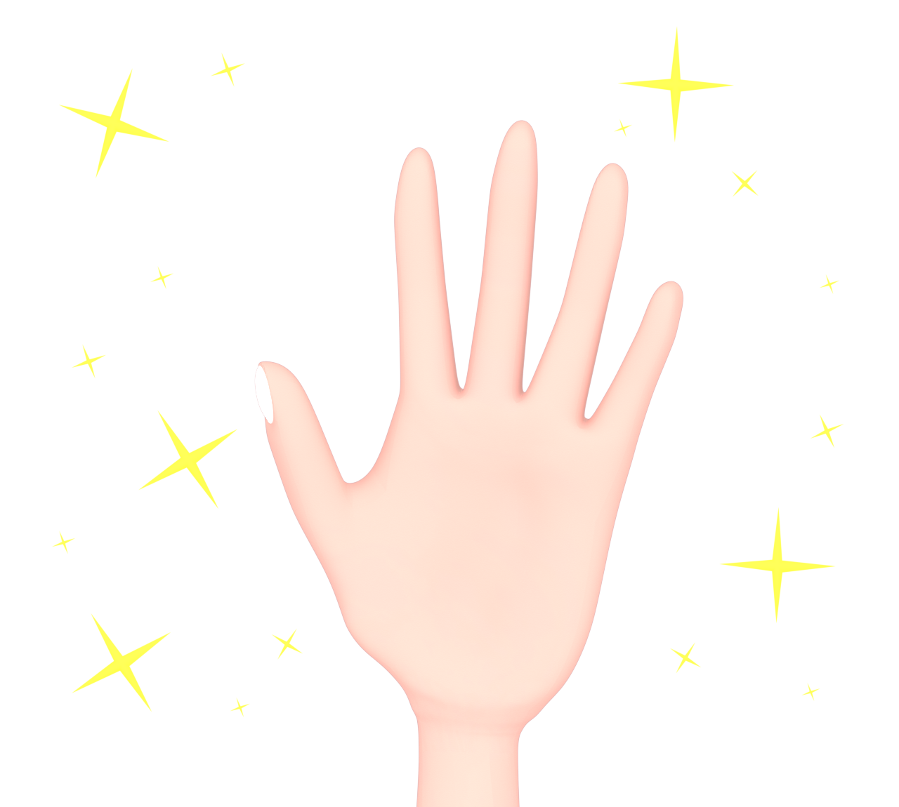 綺麗な左手のイラスト