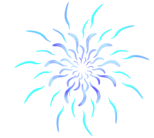 美しい模様の打ち上げ花火のイラスト