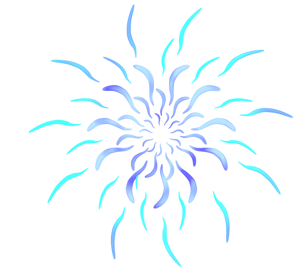 美しい模様の打ち上げ花火のイラスト