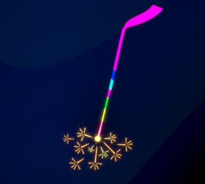 綺麗な線香花火のイラスト