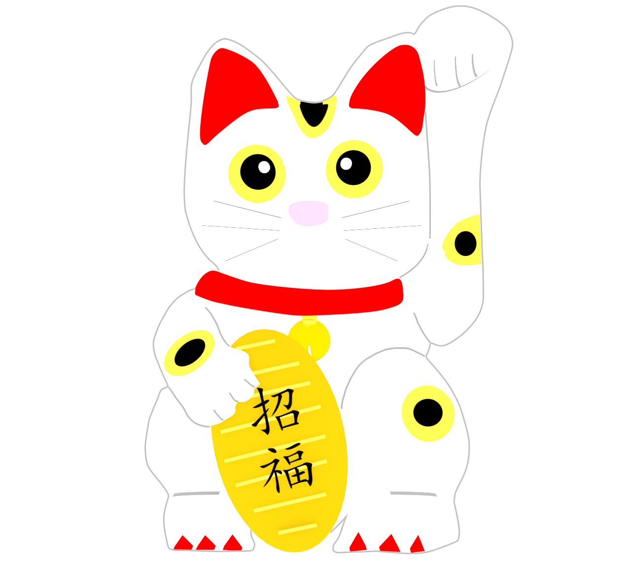 招き猫のイラスト