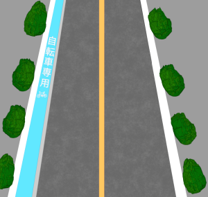 自転車専用道路のイラスト