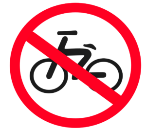 自転車禁止のマーク