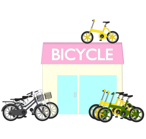 自転車屋のイラスト