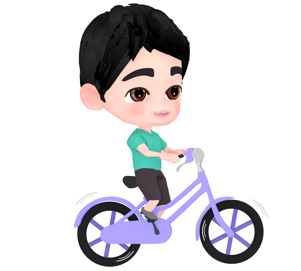 自転車に乗る男の子のイラスト