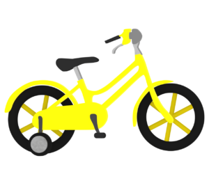 補助輪付き自転車のイラスト