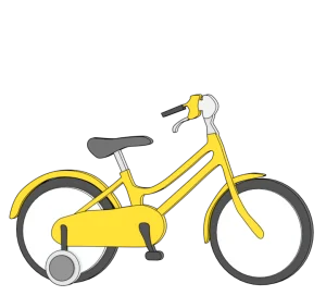 補助輪付き自転車のイラスト