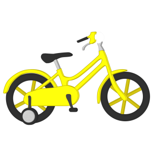 補助輪付き自転車のイラスト