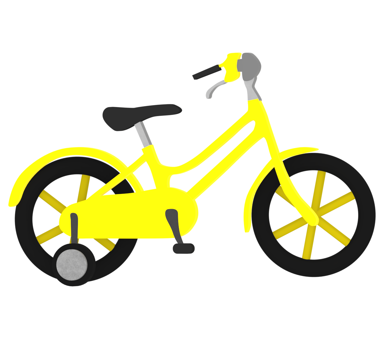 補助輪付き自転車のイラスト