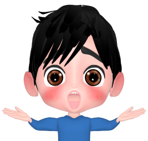大きな衝撃を受ける男性のイラスト