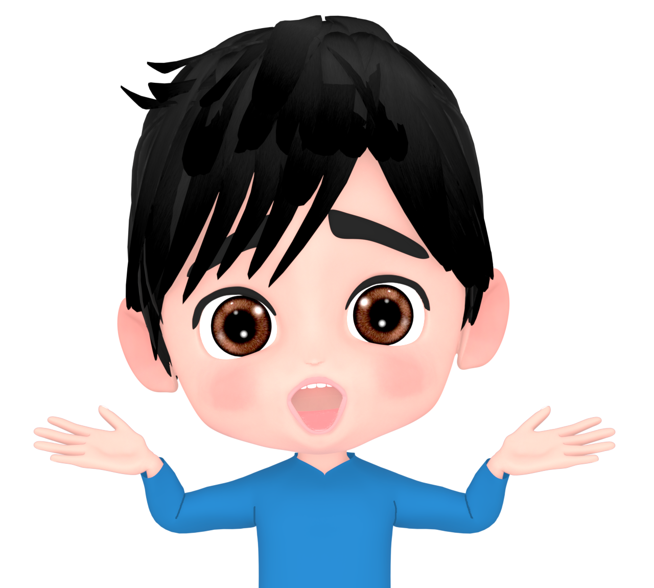 衝撃を受ける男性のイラスト