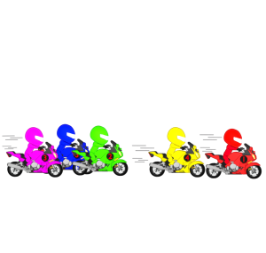 バイクロードレースのイラスト