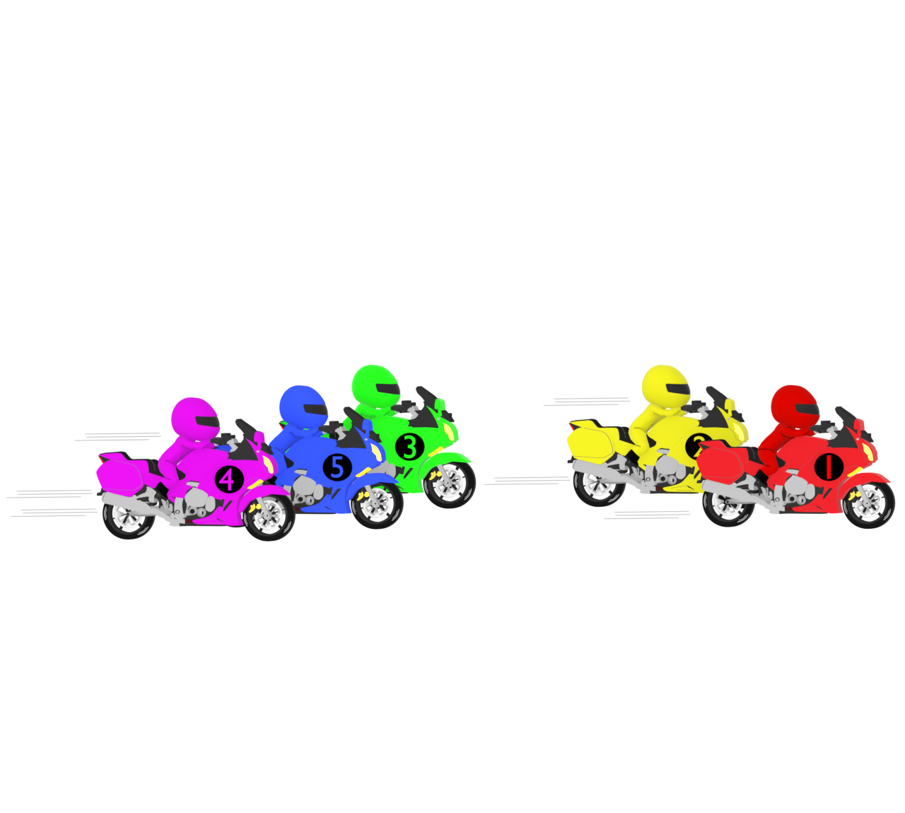 バイクロードレースのイラスト