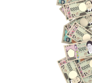 お札・お金のフレーム背景素材
