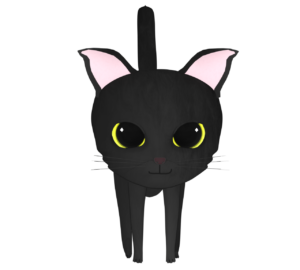 かわいい黒猫のイラスト