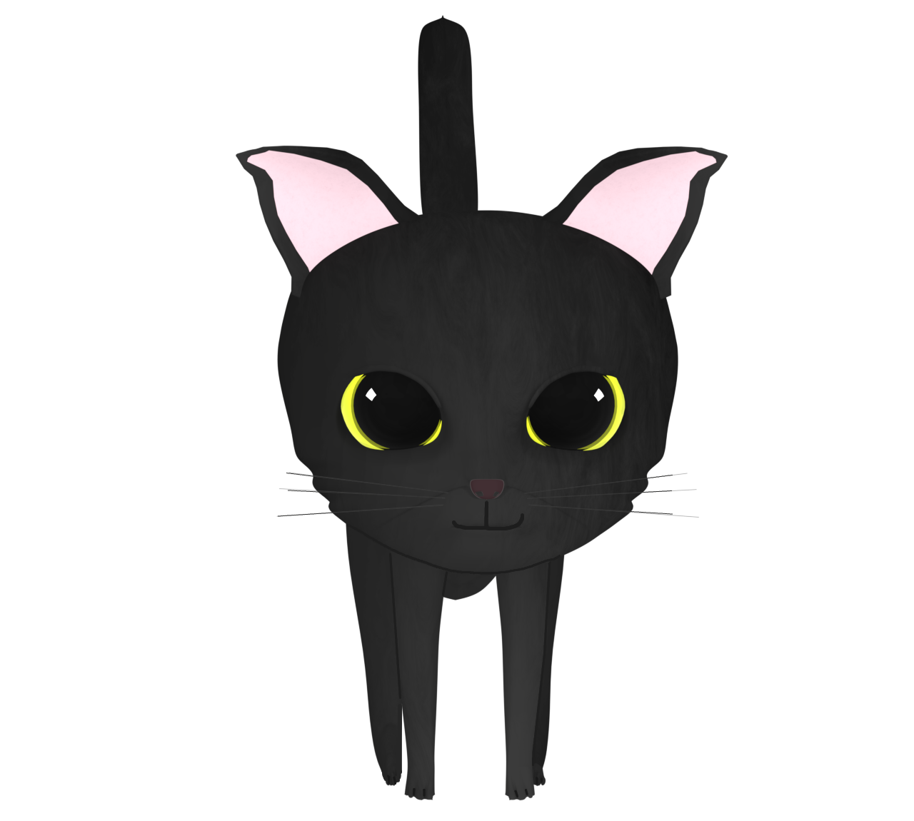 かわいい黒猫のイラスト