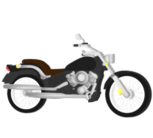 かっこいいアメリカンバイクのイラスト